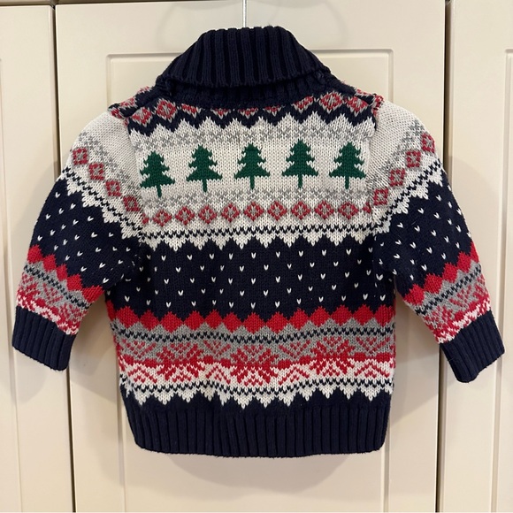 Baby Gap Fair Isle Cardigan Sweater | 3-6 Months | 🌲 Perfect for Christmas 🌲 - Picture 3 of 4